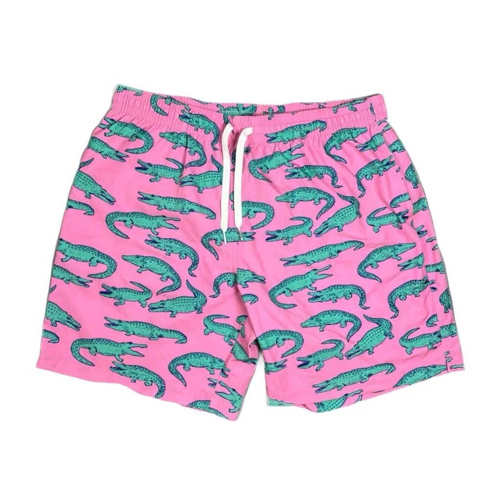 Chubbies Mens Glades Gators Swim Trunks Pink Shorts XL‎